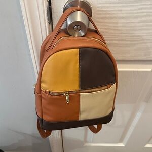 Patchwork Leather Backpack 🎒